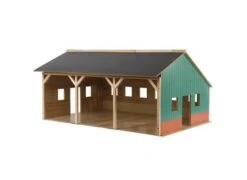 Kids Globe 1:16 Wooden Farm Shed For 3 Tractors