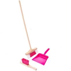 Toys Pure Dustpan, Brush And Broom Set PINK