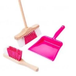 Toys Pure Dustpan, Brush And Broom Set PINK -Toys Promotion Store 15430dustpanpinkb