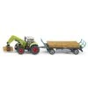 Siku Claas Tractor With Bale Grab, Bale Trailer And Bales 1:50