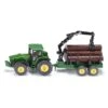 Siku John Deere Forestry Tractor, Trailer With Hi-Ab And Logs 1:50 Scale