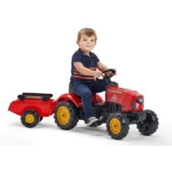Falk Super Charger Red Tractor With Trailer 2 - 5 Years 2030AB 5 Falk Super Charger Red Tractor With Trailer 2 - 5 Years 2030AB -Toys Promotion Store 2030ABb