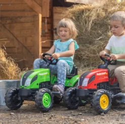 Falk County Farmer Tractor With Trailer Red Age 2 - 5