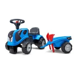 Falk My First Landini Tractor And Trailer With Rake And Shovel Age 1+