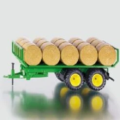 Siku Trailer For Round Bales With 15 Bales 1:32 Scale