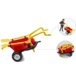 Falk Trailer / Wheelbarrow Red With Tools 2 - 7 Years