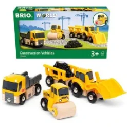 BRIO World - Construction Vehicles Train Set 33658 -Toys Promotion Store 33658constructionb