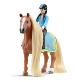 Schleich Beauty Kim And Caramelo Horse With Mane And Tail