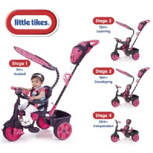 Little Tikes Trike 4-in-1 Deluxe Edition - Neon Pink 2 Little Tikes Trike 4-in-1 Deluxe Edition - Neon Pink - Image 2
