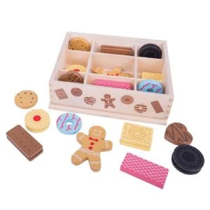 Bigjigs Box Of Wooden Biscuits 3 Bigjigs Box Of Wooden Biscuits - Image 3