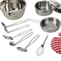Bigjigs Stainless Steel Kitchenware Set -Toys Promotion Store BJ606b