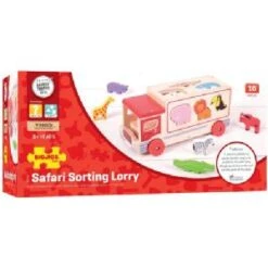 Bigjigs Safari Sorting Lorry -Toys Promotion Store BJ641safarilorryb