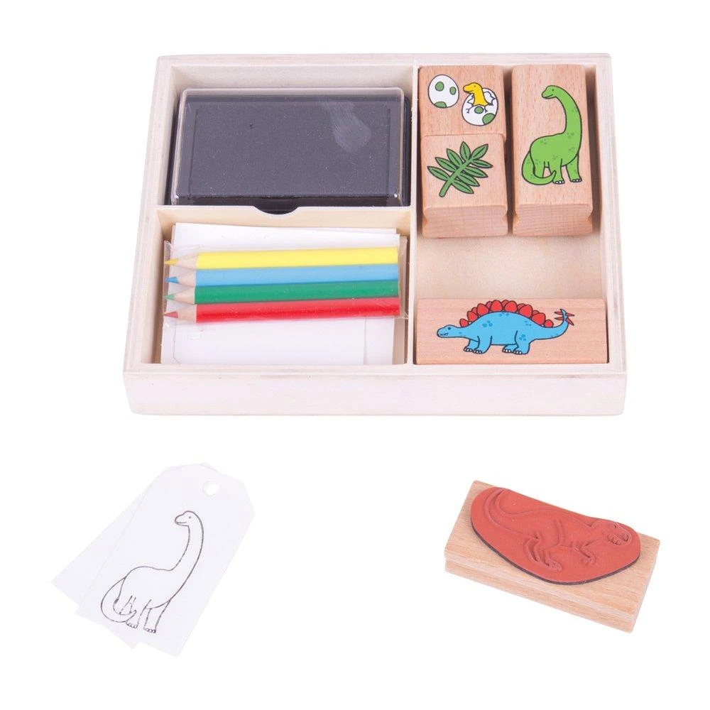 Bigjigs Stamp And Colour Dinosaur 1 Bigjigs Stamp And Colour Dinosaur