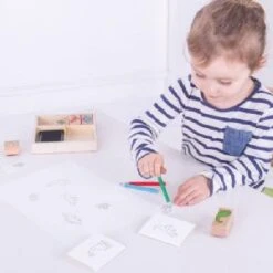 Bigjigs Stamp And Colour Dinosaur 5 Bigjigs Stamp And Colour Dinosaur -Toys Promotion Store BJ811dinob