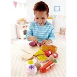 Hape Chefs Choice Wooden Cut Up Food Set -Toys Promotion Store E3110chefschoiceb