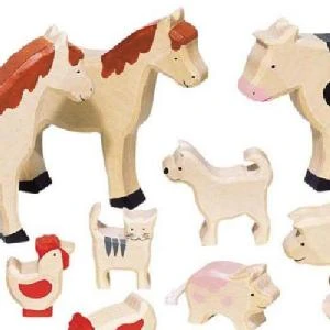 Goki Wooden Farm Animals 2 Goki Wooden Farm Animals - Image 2