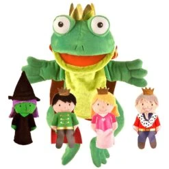 Fiesta Frog Princes Hand Puppet And Finger Puppet Set