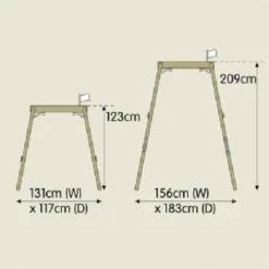 TP Forest Acorn Growable Wooden Swing Set With FoldAway Swing Seat And Single Swing Seat -Toys Promotion Store TP331b