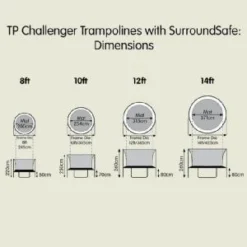 TP Challenger Blue 8ft Trampoline -Toys Promotion Store TP540challengerblue8b