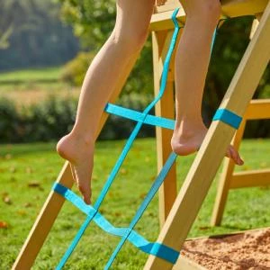 TP Treehouse Wooden Play Tower Cargo Net 2 TP Treehouse Wooden Play Tower Cargo Net - Image 2