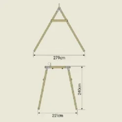 TP Knightswood Swing Frame Single -Toys Promotion Store TP804singleb