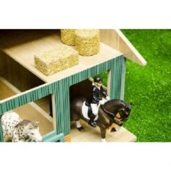 Kids Globe Wooden Horse Stable With 2 Loose Boxes 1:24 Scale -Toys Promotion Store VO5002stableb