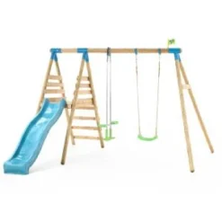 TP Knightswood Wooden Swing Frame Double And Deck -Toys Promotion Store alaska