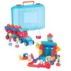 Bristle Block 113 Piece Deluxe Builder Case With Family And Animal Figurines