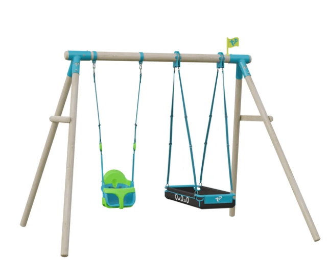 TP Compact Wooden Swing Frame Double 2 TP Compact Wooden Swing Frame Double - Image 2