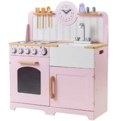Tidlo Country Play Kitchen - Pink And White