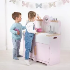 Tidlo Country Play Kitchen - Pink And White -Toys Promotion Store countryplaykitchenpinkb