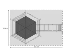 TP Explorer Climbing Frame Black With Monkey Bridge Black