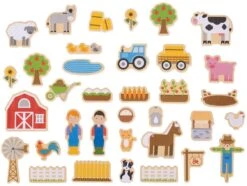 Big Jigs Farm Magnets With Wooden Box