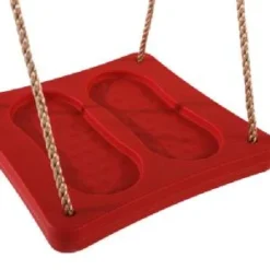 KBT Blowmoulded Foot Swing With Polyprop Ropes Red
