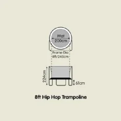 TP Hip Hop 8ft Trampoline -Toys Promotion Store hiphop470b