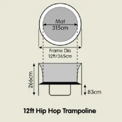 TP Hip Hop 12ft Trampoline 5 TP Hip Hop 12ft Trampoline -Toys Promotion Store hiphop472b