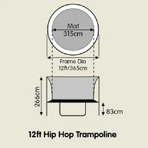 TP Hip Hop 12ft Trampoline 3 TP Hip Hop 12ft Trampoline - Image 3