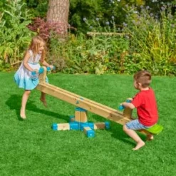 TP Forest Wooden Seesaw Lime Green And Blue