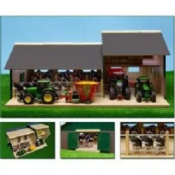 Kids Globe Cattle And Machinery Shed.