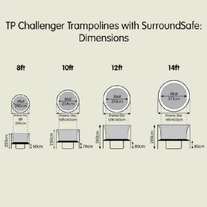 TP Challenger 14ft Blue Trampoline 2 TP Challenger 14ft Blue Trampoline - Image 2