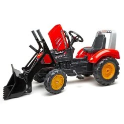 Falk Super Charger Red Tractor With Loader, Opening Bonnet And Trailer 2020M Age 2 - 5 Years
